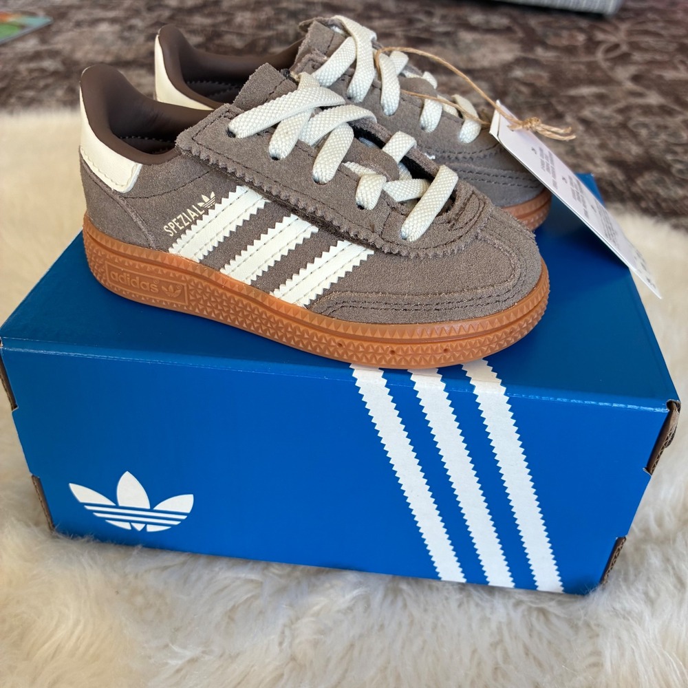 Adidas Handball Spezial CF EL I Earth Strata Gum KI3944 Size 5K Toddler Shoes